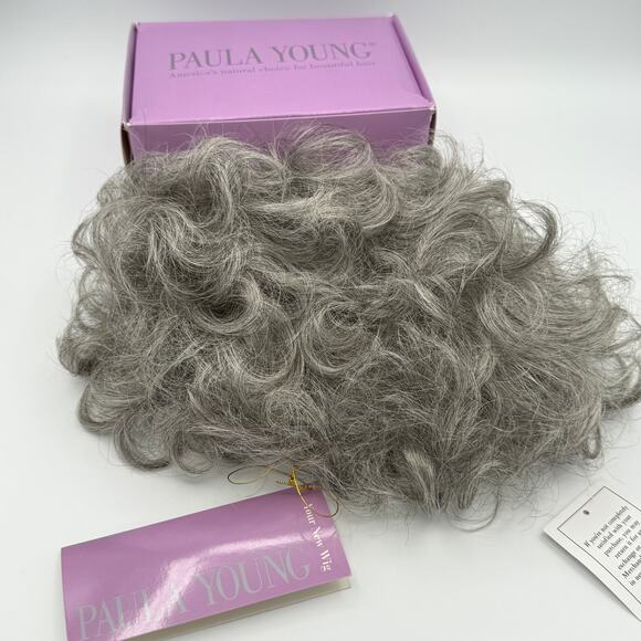 NWT Paula Young Mid Colleen Gray Wig Color 51 Short Curly Synthetic Average main image 7